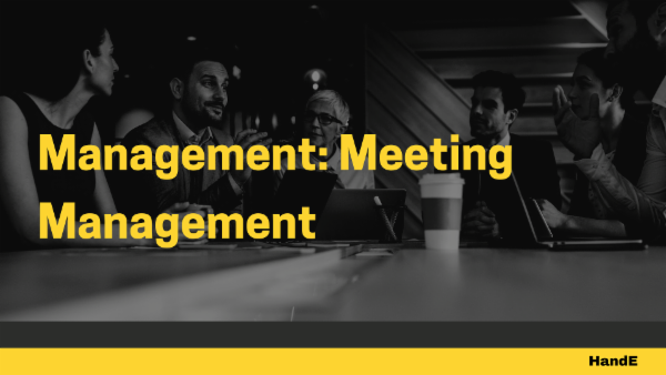Management: Meeting Management cover