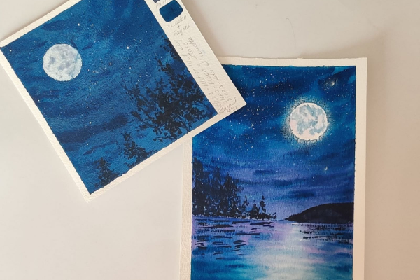 Replay - Night Sky Painting using Watercolors cover