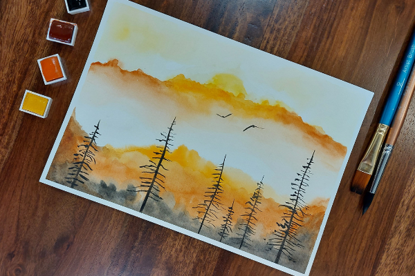 Replay - Misty Landscape Painting with Watercolors cover