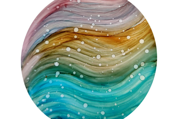 Replay - Alcohol Inks on Yupo and Ceramics cover