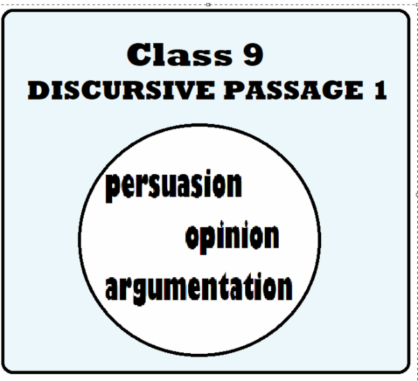 Term II 2021-22 Class 9 Discursive Passage -1, Qs & Answer key cover