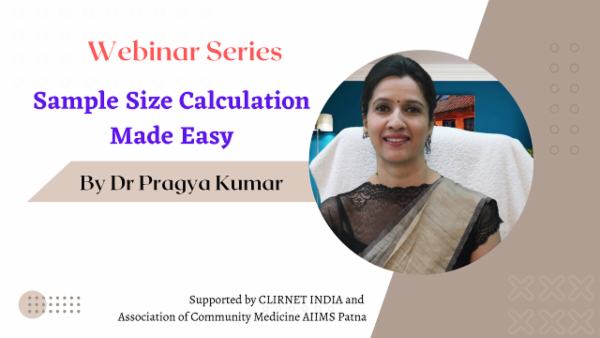 Webinar Series : Sample Size Calculation Made Easy cover