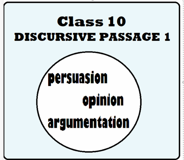Class 10 Discursive Passage -1, Qs & Answer key cover