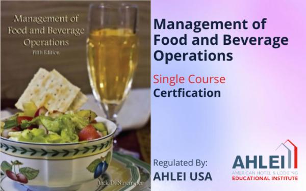 Management of Food and Beverage Operations HOT 241 cover