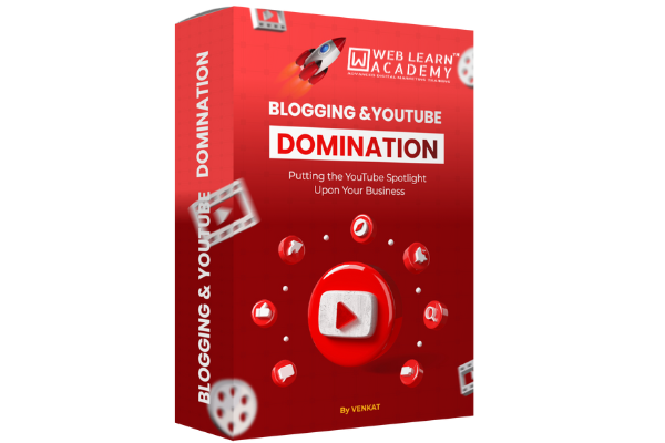Blogging and YouTube Mastery Course cover