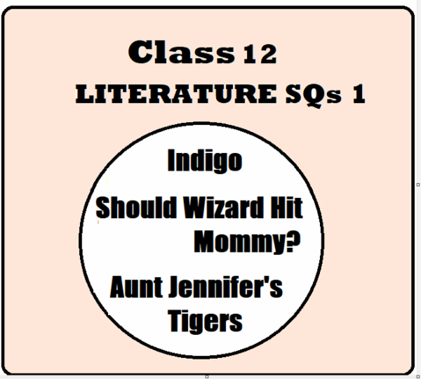 Term II 2021-22 Class 12 Literature SQs & Value points cover