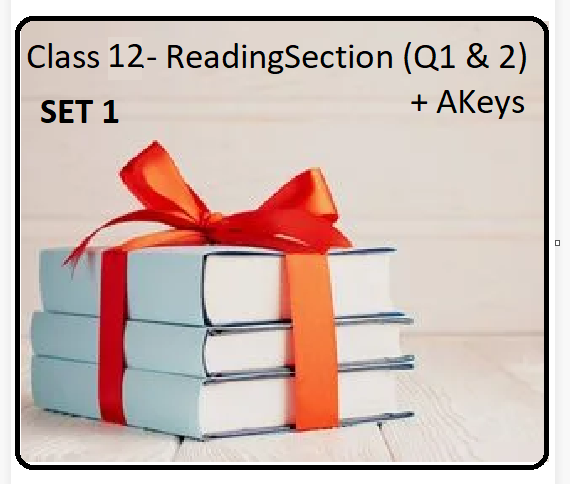 Class 12 Reading Q1 & Q2 + AKeys (SET 1) cover