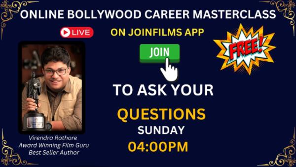 FREE BOLLYWOOD CAREER - MASTERCLASS LIVE WITH - VIRENDRA RATHORE cover
