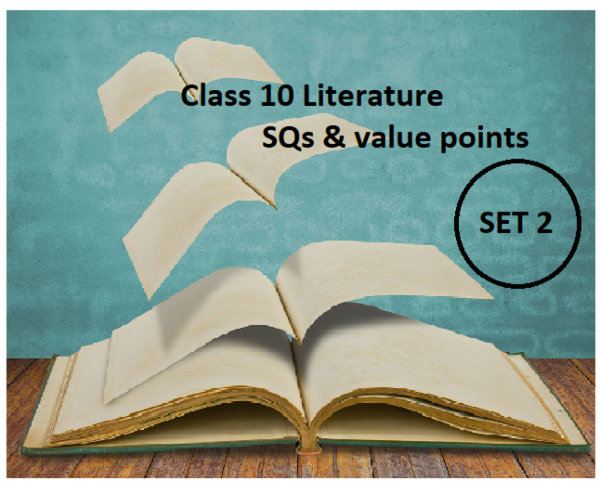 Term II 2021-22 Class 10 Literature SQs & Value points SET 2 cover