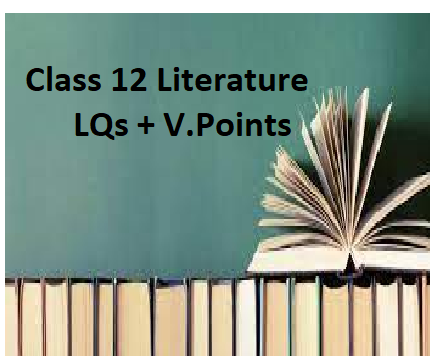 Term II 2021-22 Class 12 Literature LQs & Value points cover
