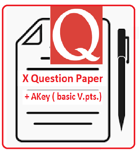 Term II 2021-22 Class 10 -QP 1 + basic value points as Answer key cover