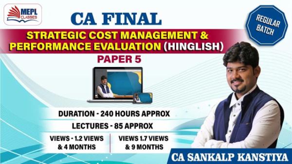 CA FINAL STRATEGIC COST MANAGEMENT AND PERFORMANCE EVALUATION REGULAR BATCH cover