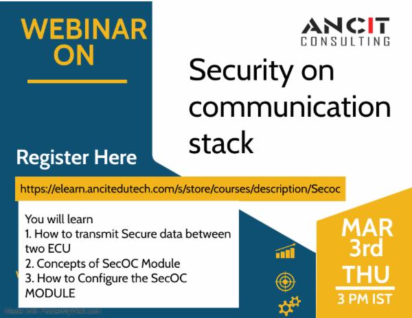 Webinar on "Security on communication stack" cover