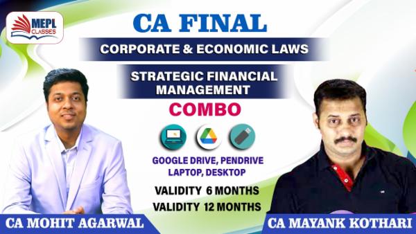 CA FINAL COMBO FOR CORPORATE & ECONOMIC LAWS & STRATEGIC FINANCIAL MANAGEMENT (PAPER 4 + PAPER 2) cover