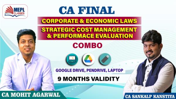 CA FINAL COMBO FOR CORPORATE & ECONOMIC LAWS & STRATEGIC COST MANAGEMENT & PERFORMANCE EVALUATION (PAPER 4 + PAPER 5) cover