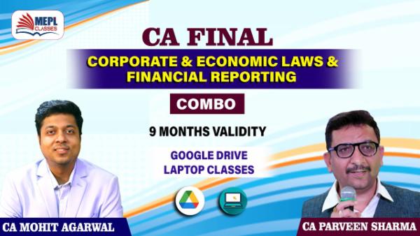 CA FINAL COMBO FOR CORPORATE & ECONOMIC LAWS & FINANCIAL REPORTING (PAPER 1 & PAPER 4) cover