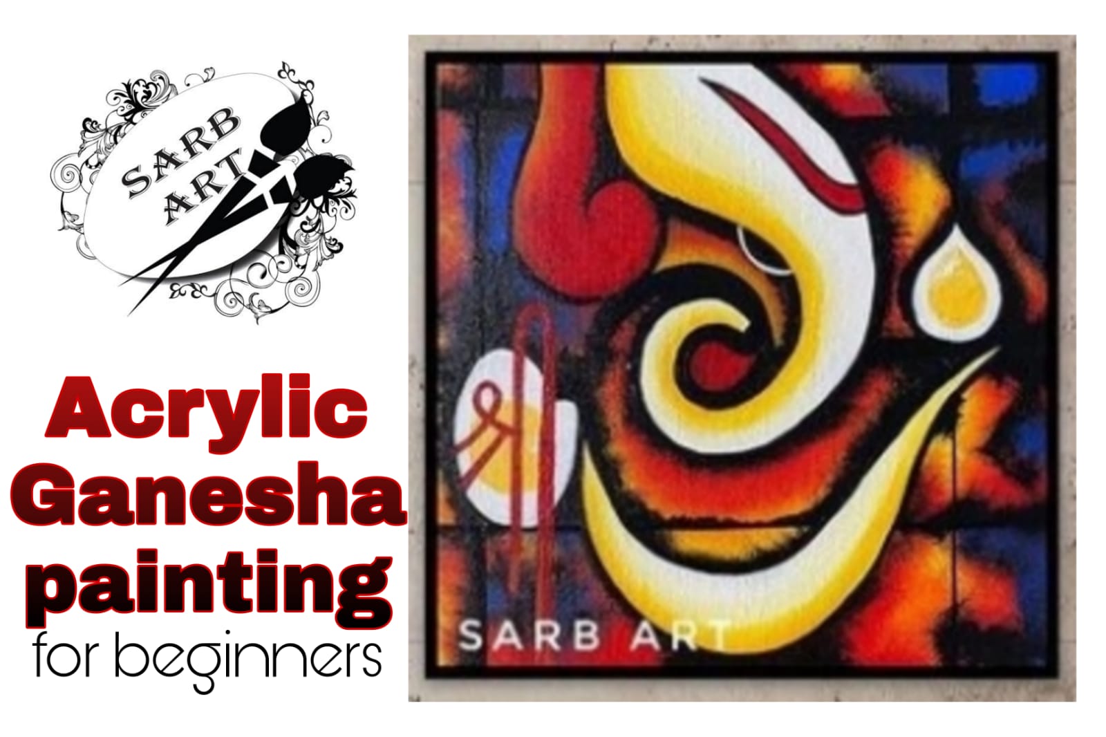 Ganesha Acrylic painting cover