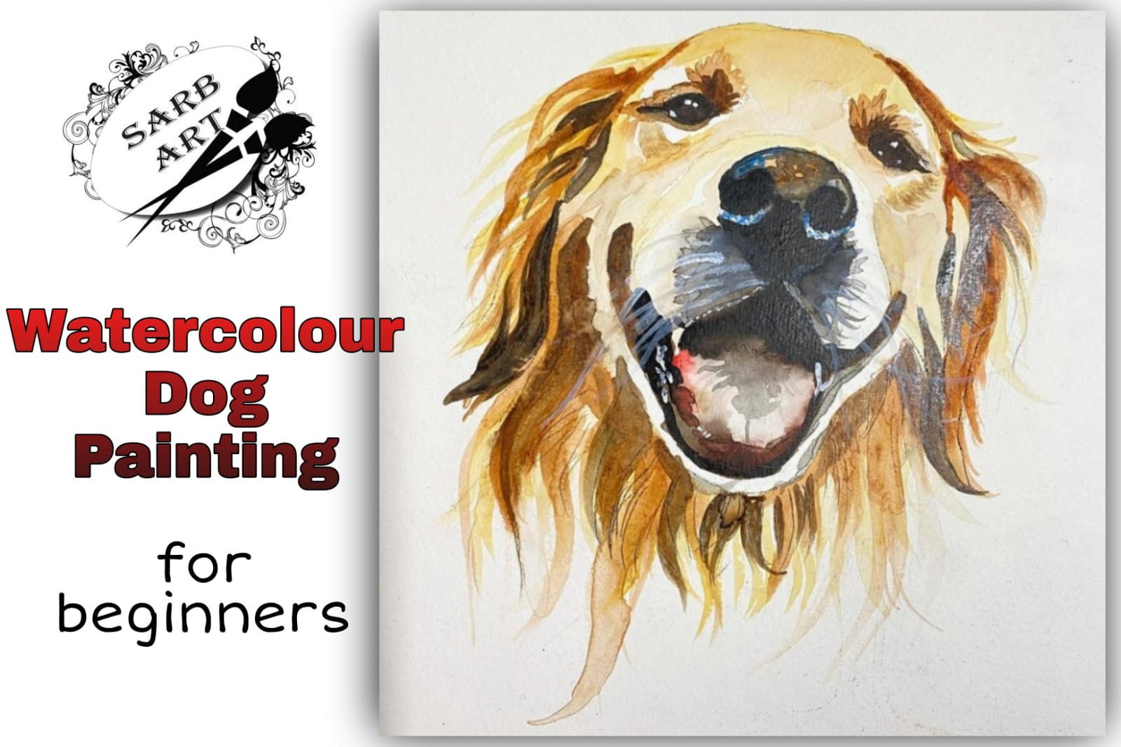 Dog Watercolour painting cover