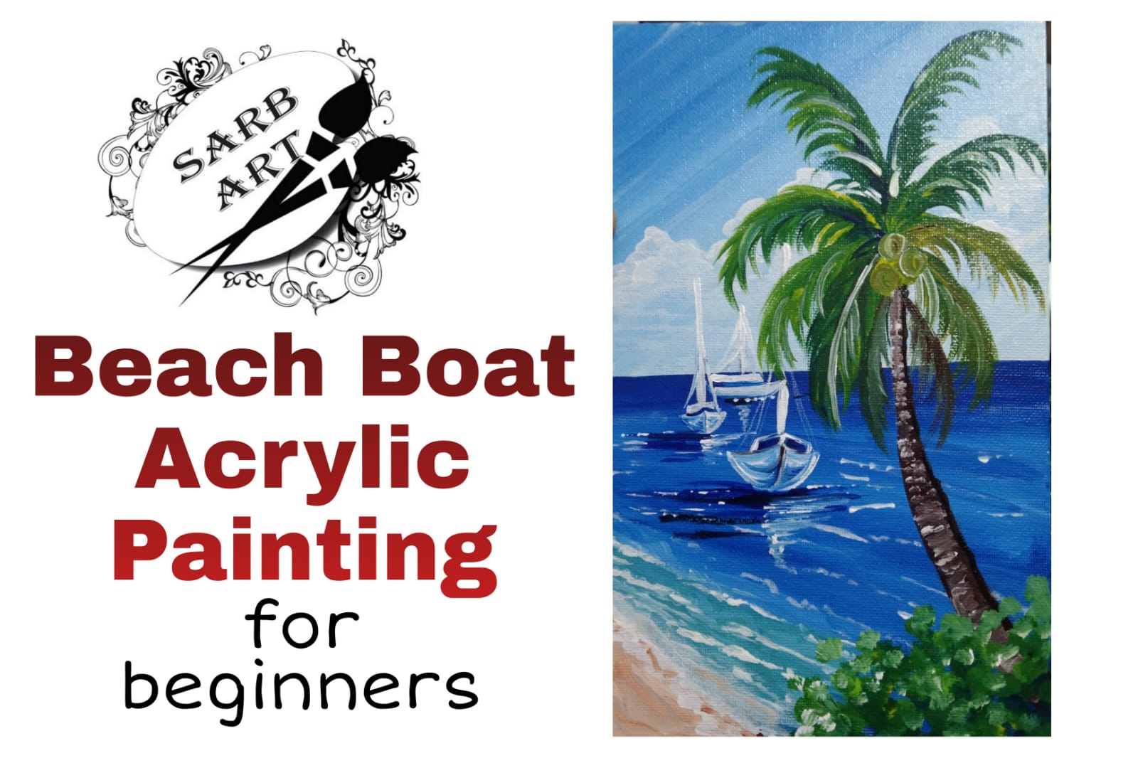 Boat Acrylic Painting cover