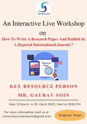 Live Workshop on How to Write and Publish an Academic Research Paper cover