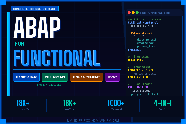Abap Crash Course ABAP for Functional Course