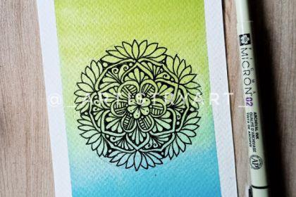 Recording - Watercolor Gradient Mandala Making cover