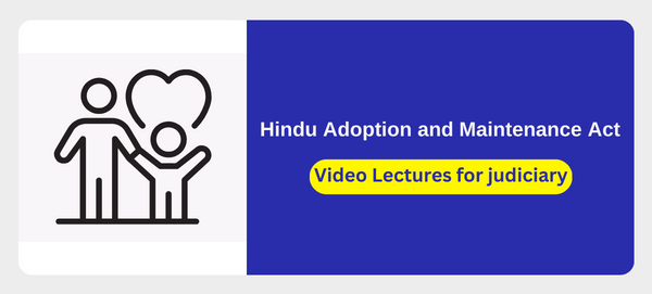 Hindu Law (Adoption and Maintenance act) cover