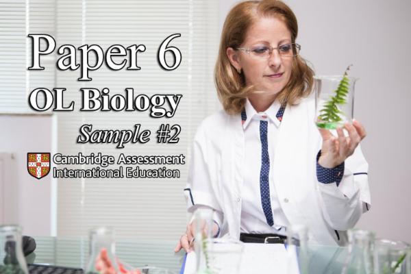 Sample 2 PAPER 6 - OL Biology CAMBRIDGE cover