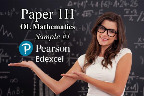 Sample 1 PAPER 1H - OL Math EDEXCEL cover