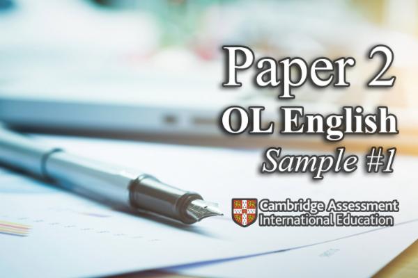 Sample 1 PAPER 2 - OL English CAMBRIDGE cover