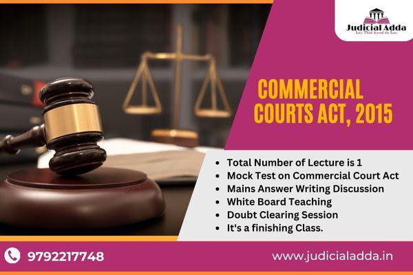 The Commercial Courts Act, 2015 cover
