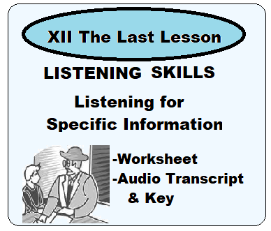The Last Lesson - LISTENING SKILLS cover