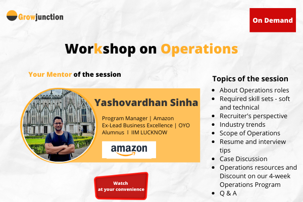 Operations Workshop by Amazon Program Manager cover