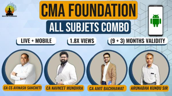 CMA Foundation All 4 Subject JUNE'23- Mobile Course cover