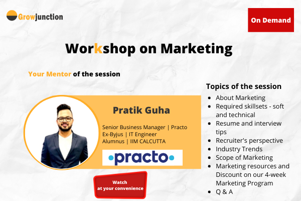 Marketing Workshop by Practo Senior Business Manager cover