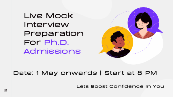 Live Mock Interview Preparation For Ph.D. Admissions cover