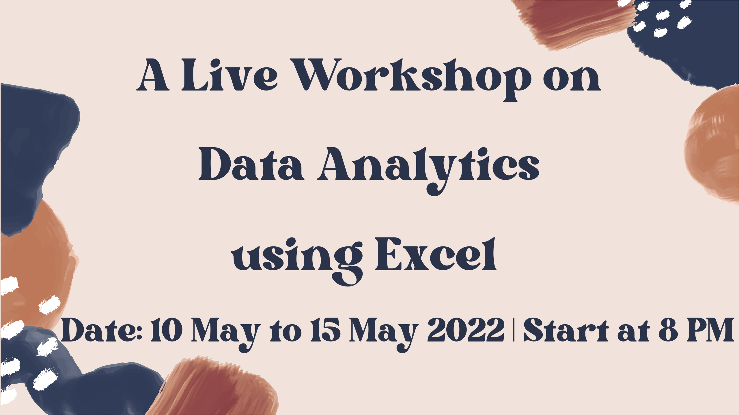 A Live Workshop on Data Analytics using Excel cover