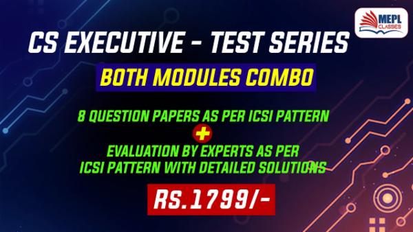 CS EXECUTIVE - OLD SYLLABUS - TEST SERIES - BOTH MODULE COMBO (ALL 8 PAPERS) cover