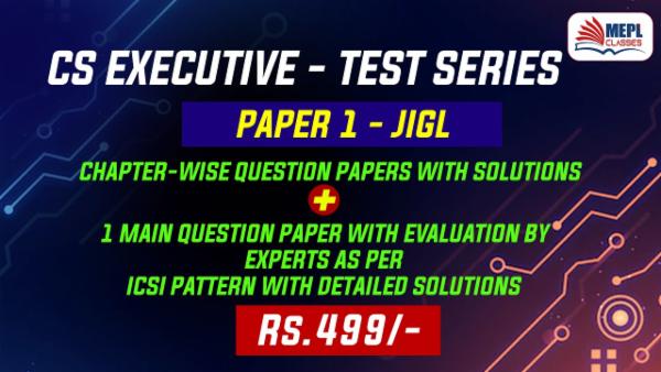 CS EXECUTIVE - OLD SYLLABUS - TEST SERIES - PAPER 1 - JIGL cover