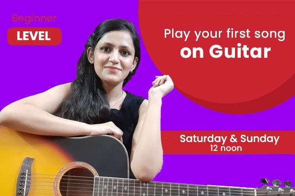 Beginner Guitar Course- Learn to play your first song on Guitar cover