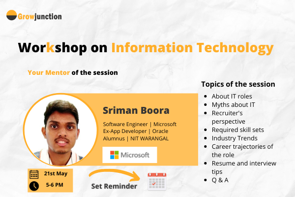 21 May Information Technology Workshop cover