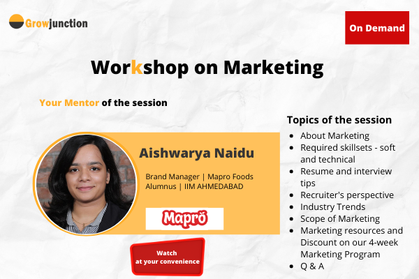 Marketing Workshop by Mapro Foods Brand Manager cover
