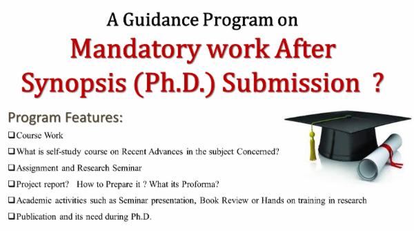 Mandatory work After Synopsis (Ph.D.) Submission cover
