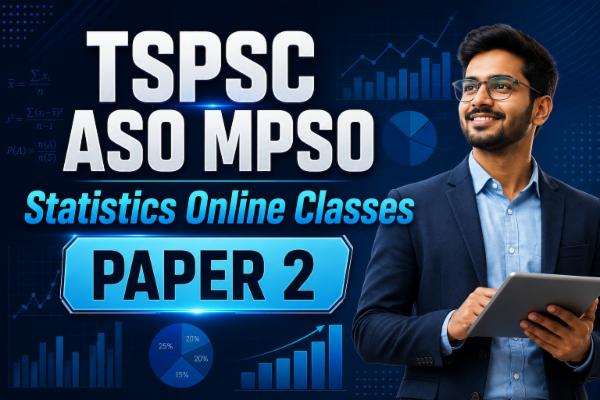TSPSC ASO MPSO Statistics Online Classes | Paper 2 cover