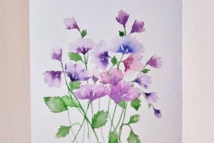 Recording - Learn to make Florals using Watercolor cover