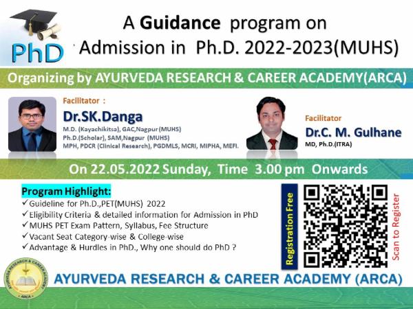 Guidance Program : Ph.D. 2022-2023(MUHS) PET cover