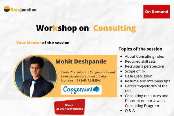 Consulting Workshop by Capgemini Senior Consultant cover