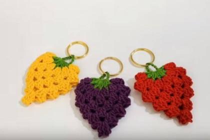 Recording - Crochet Strawberry Keychain Making cover