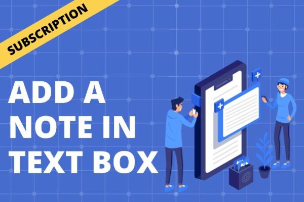 ADD A NOTE IN A TEXT BOX cover