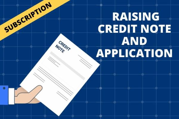 RAISING CREDIT NOTE AND ALLOCATION cover